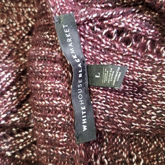 WhiteHouseBlackMarket off the shoulder sweater - Picture 3 of 4